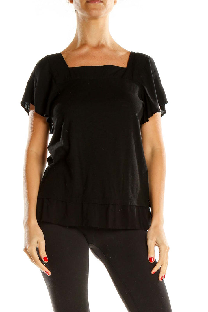 Black Square Neck All Day Wear Top