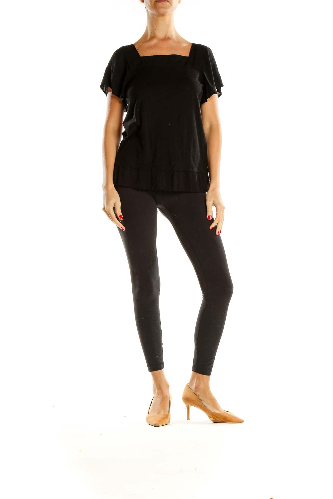 Black Square Neck All Day Wear Top