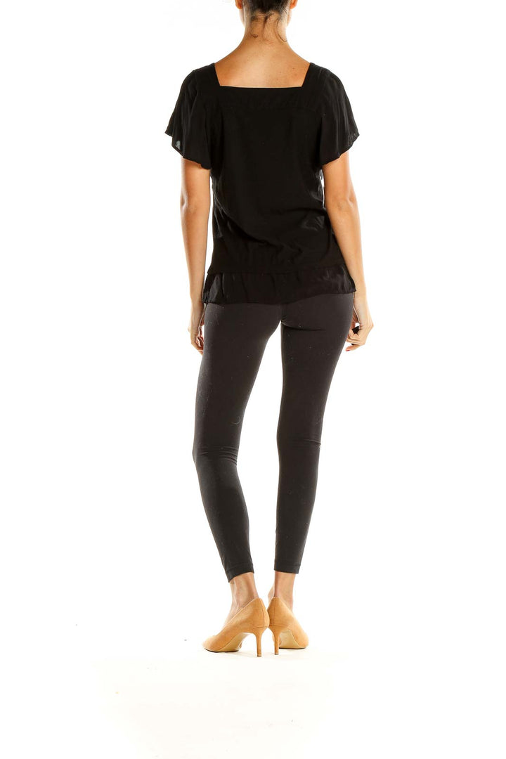 Black Square Neck All Day Wear Top