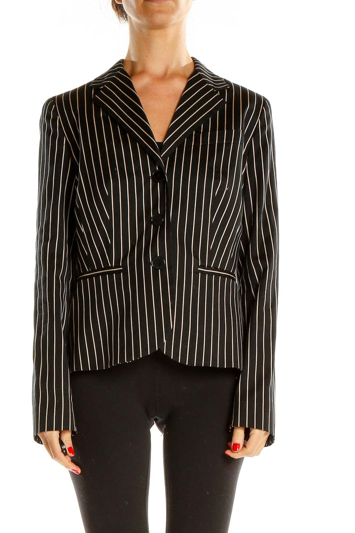 Black Striped Blazer