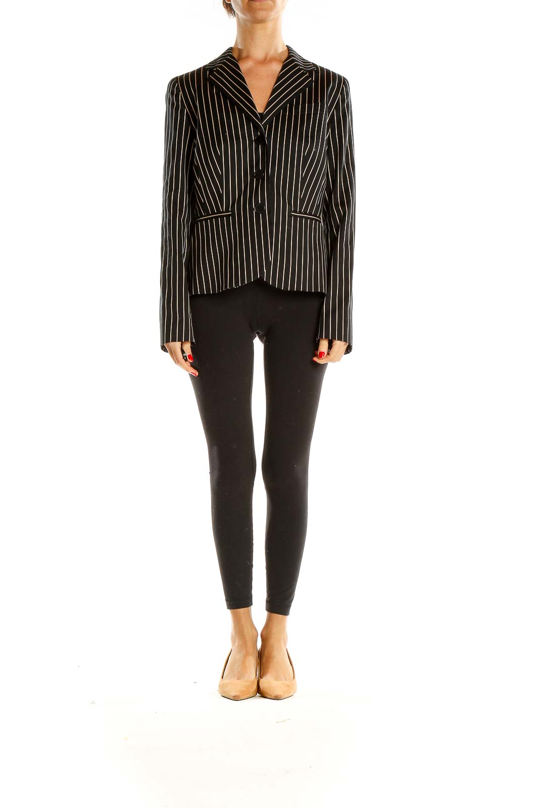 Black Striped Blazer