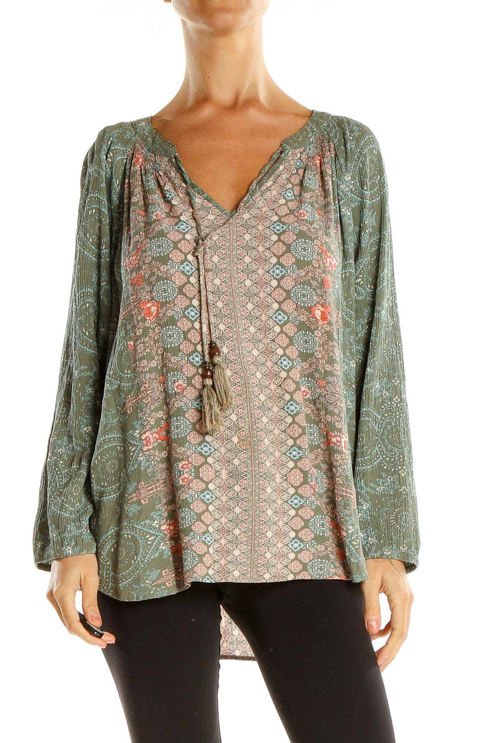 Multicolor Printed Bohemian Top