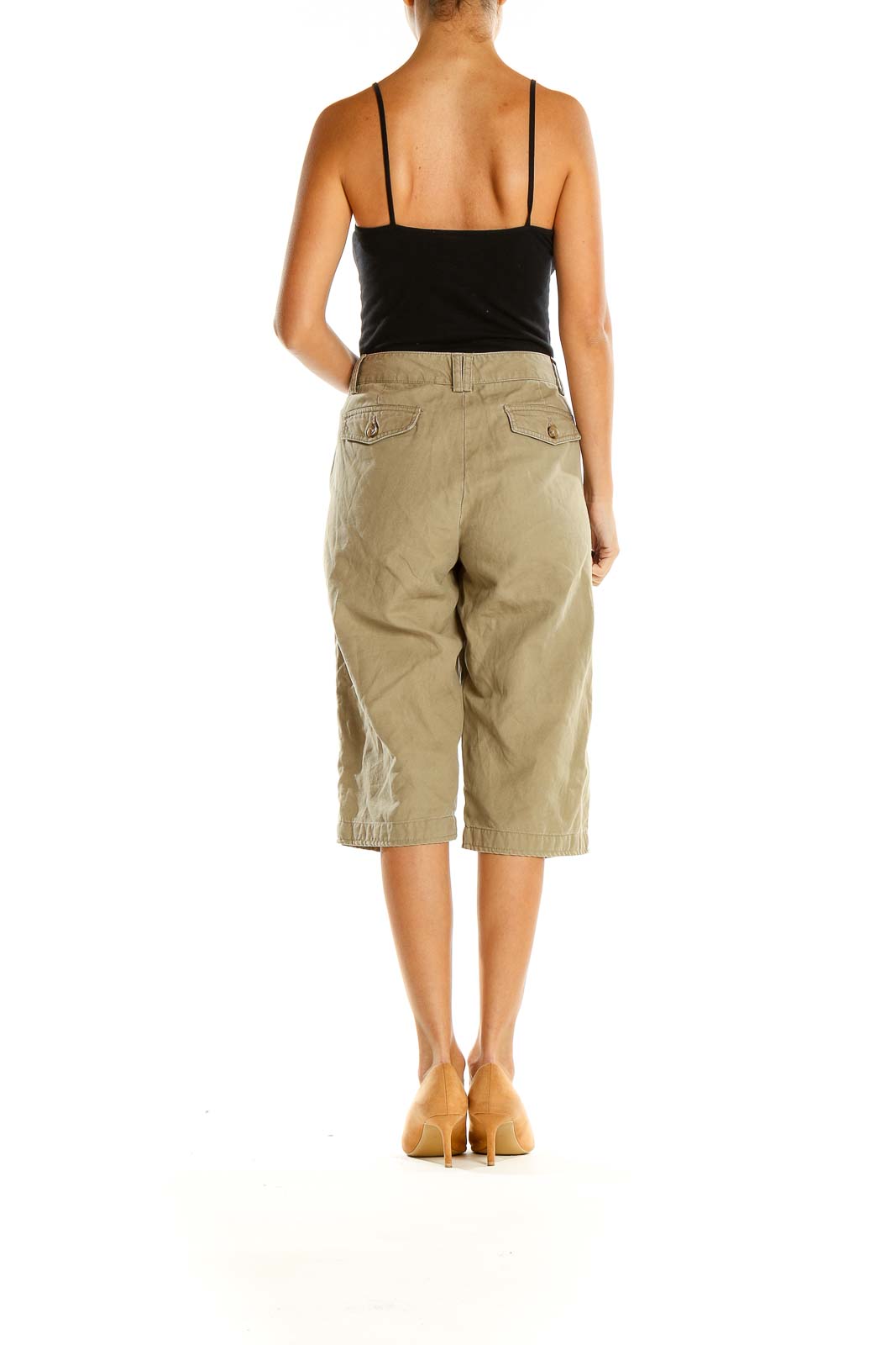 Brown Casual Bermuda Shorts