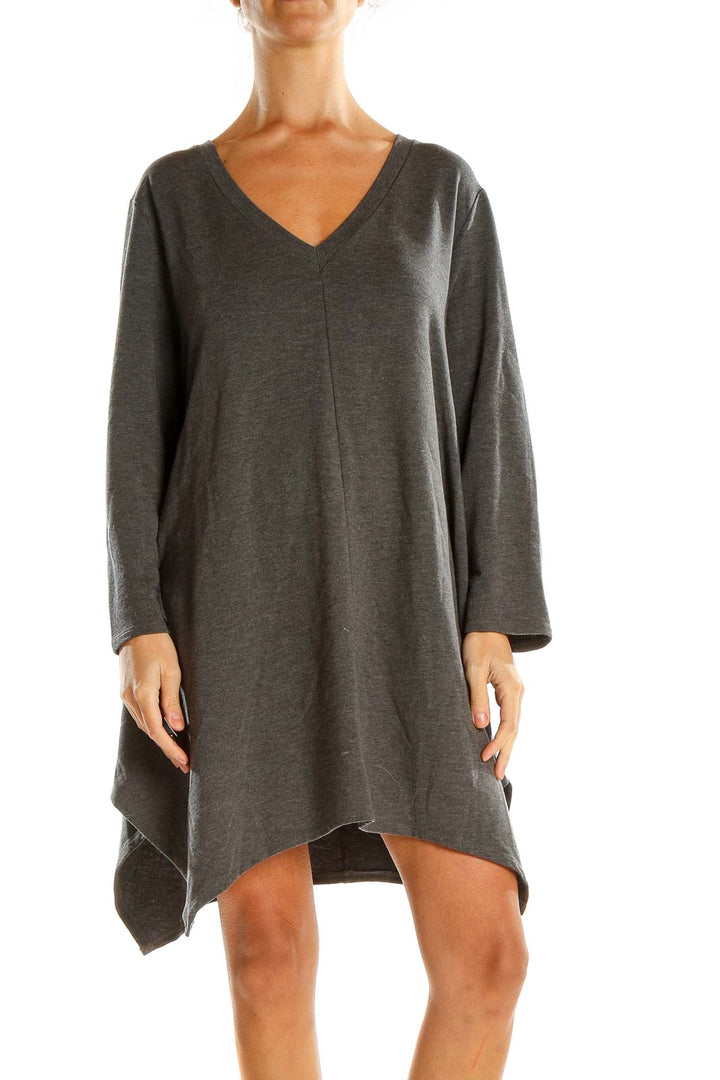 Gray Classic Shirt Dress