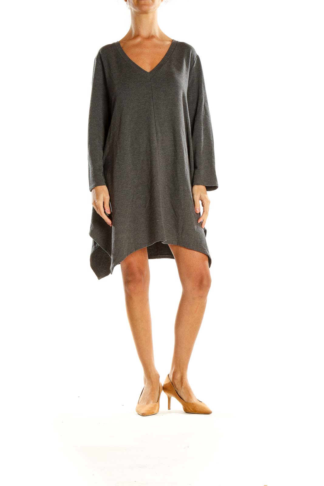 Gray Classic Shirt Dress