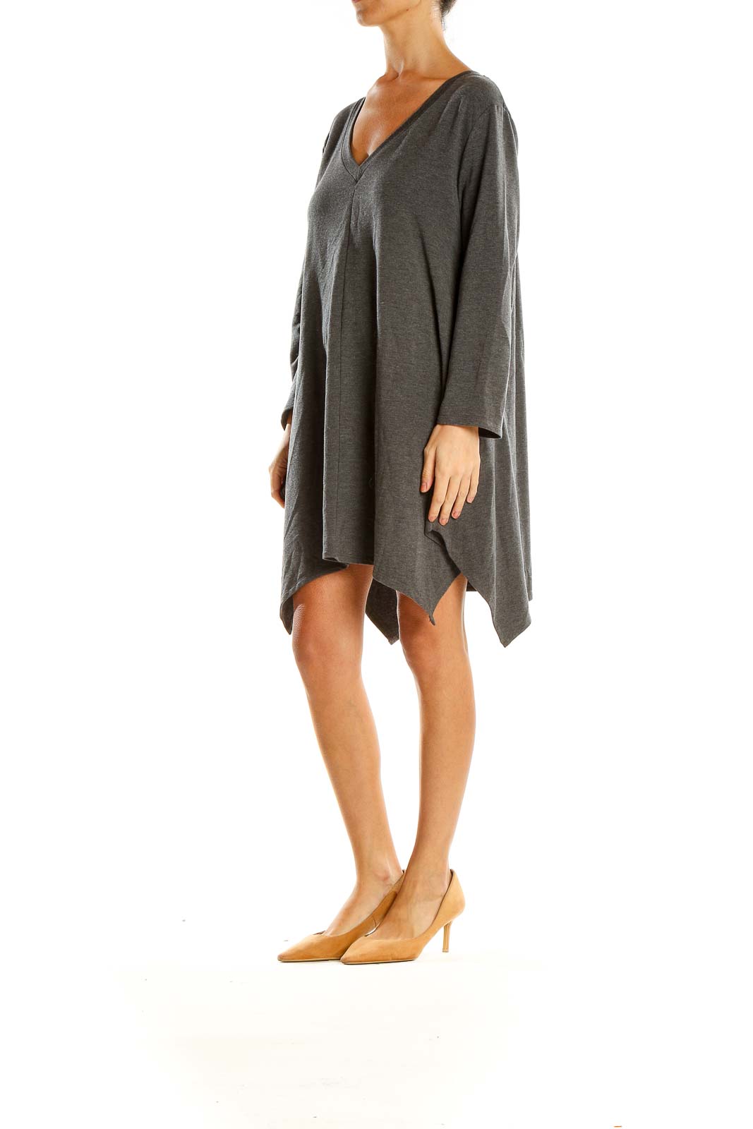 Gray Classic Shirt Dress