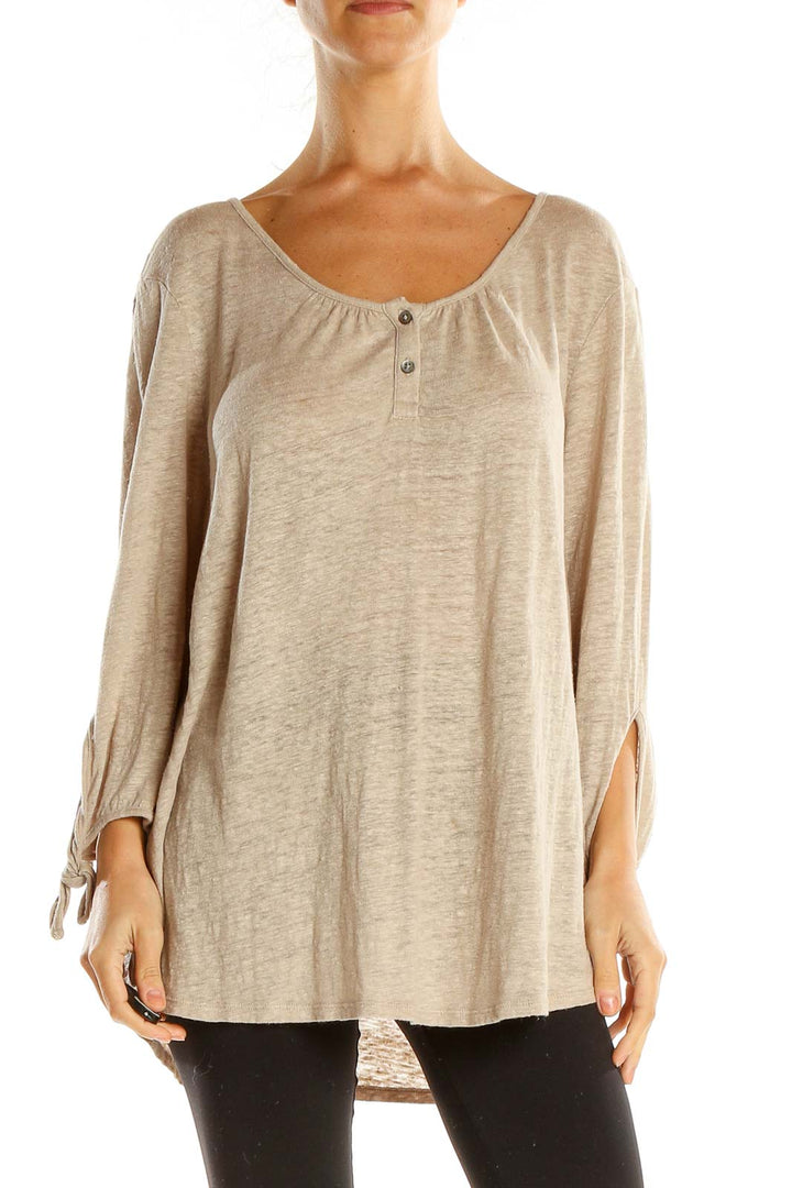 Beige All Day Wear Top