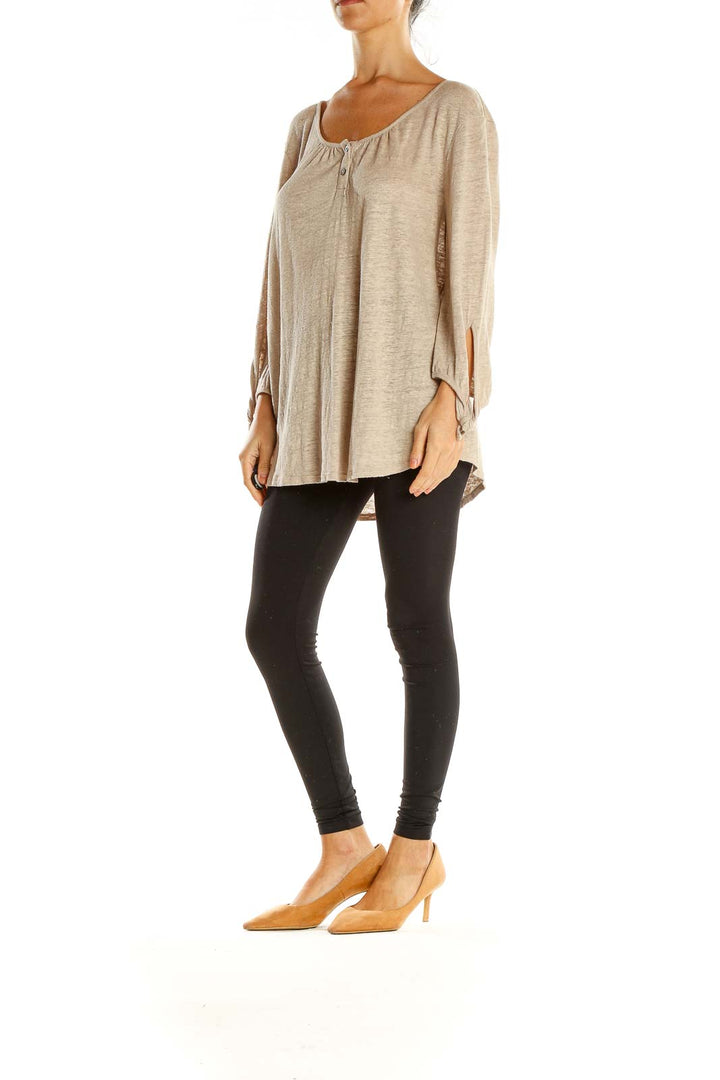 Beige All Day Wear Top