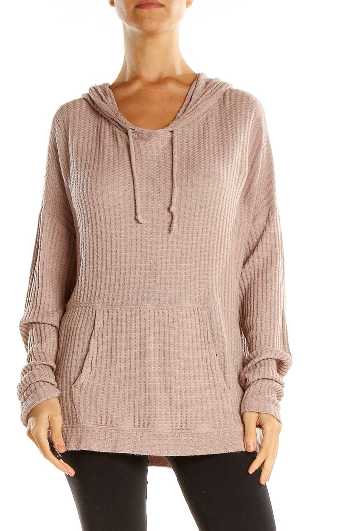 Pink Textured All Day Wear Sweater