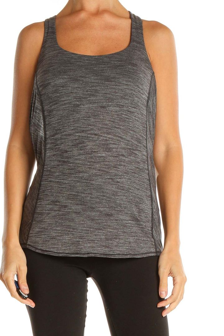 Gray Activewear Top