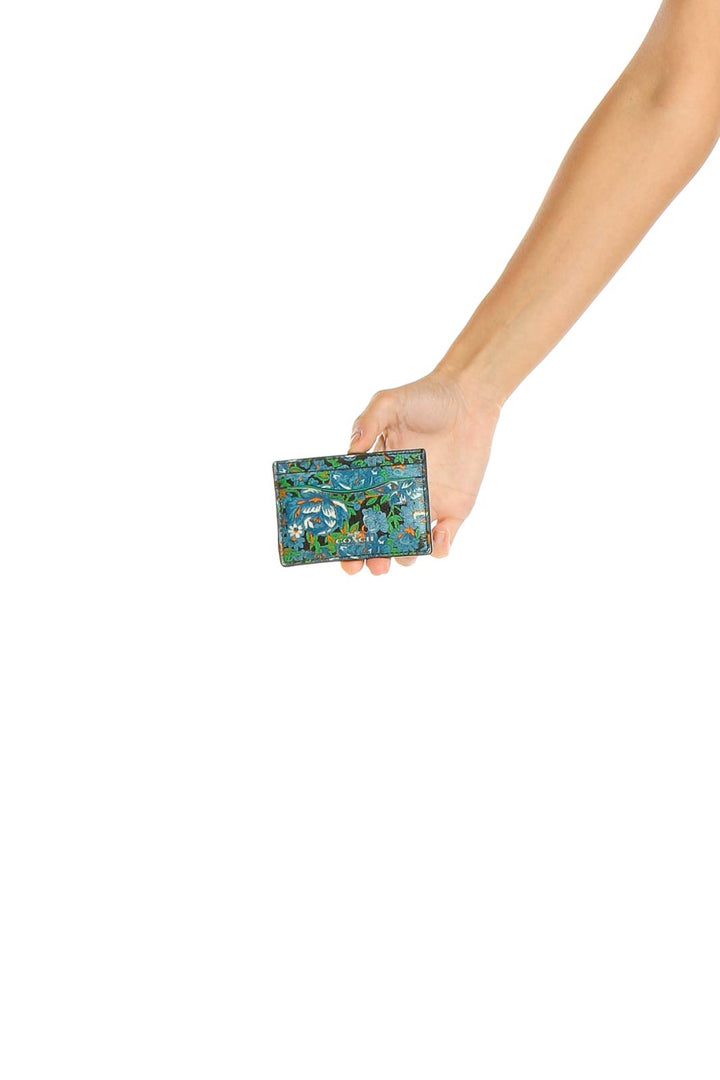 Blue Printed Card Holder