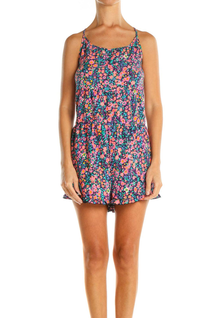 Multicolor Floral Print Romper