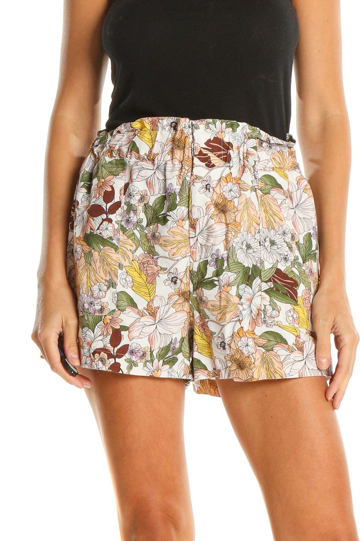 Multicolor Tropical Print Chic Shorts