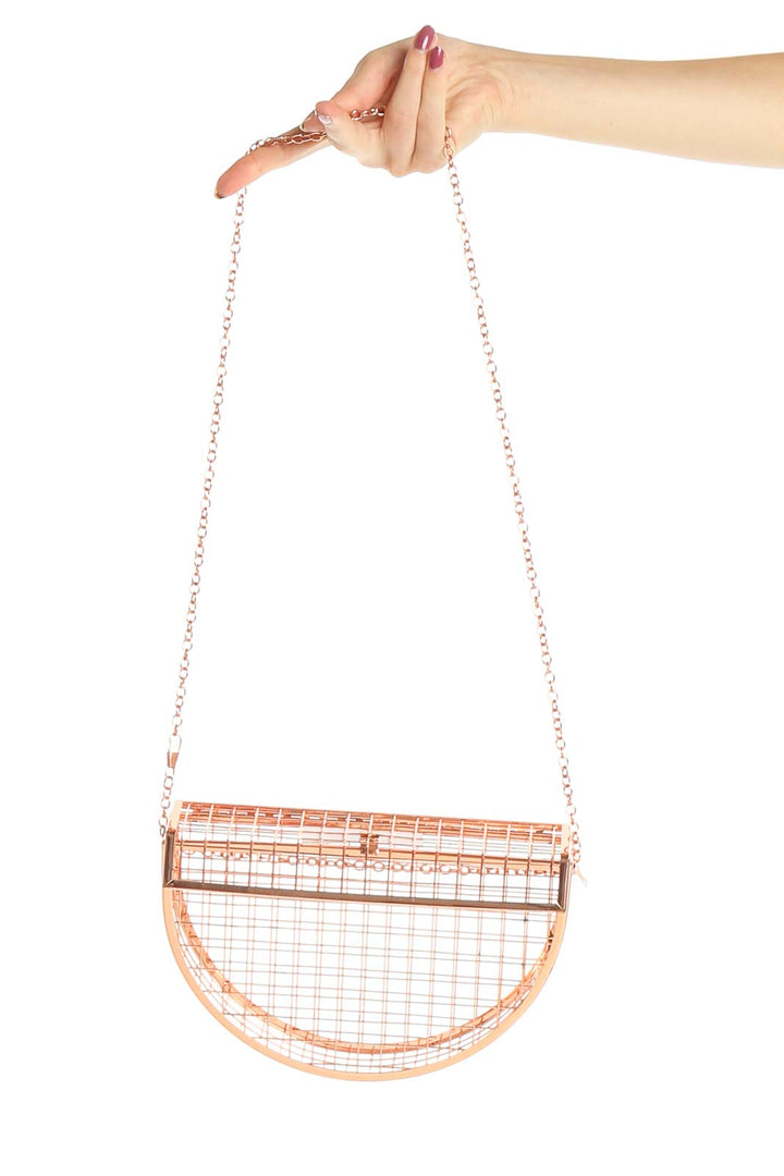 Copper Metal Crossbody Bag