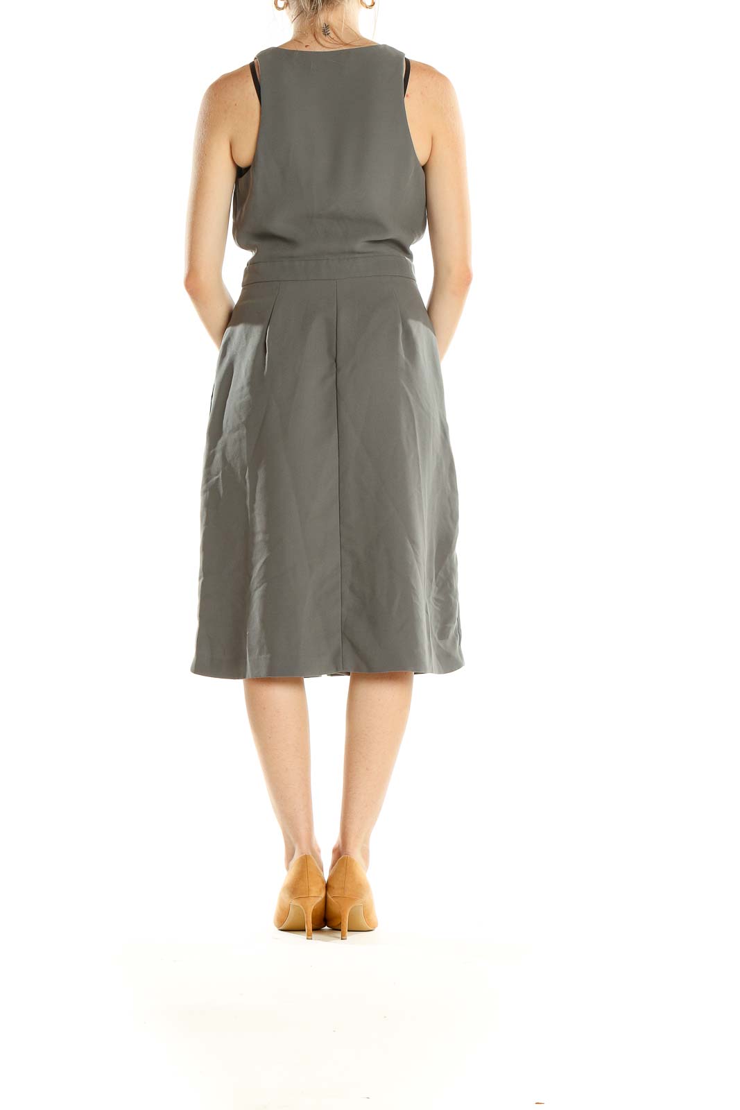 Gray Work Sheath Dress