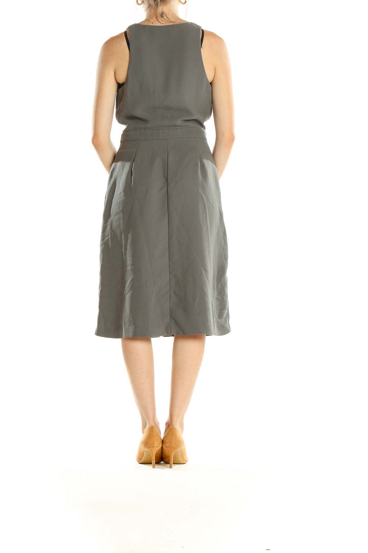 Gray Work Sheath Dress