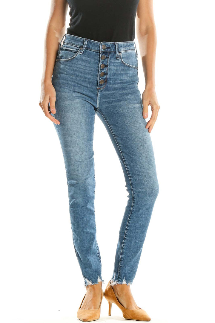 Blue High Waisted Skinny Jeans