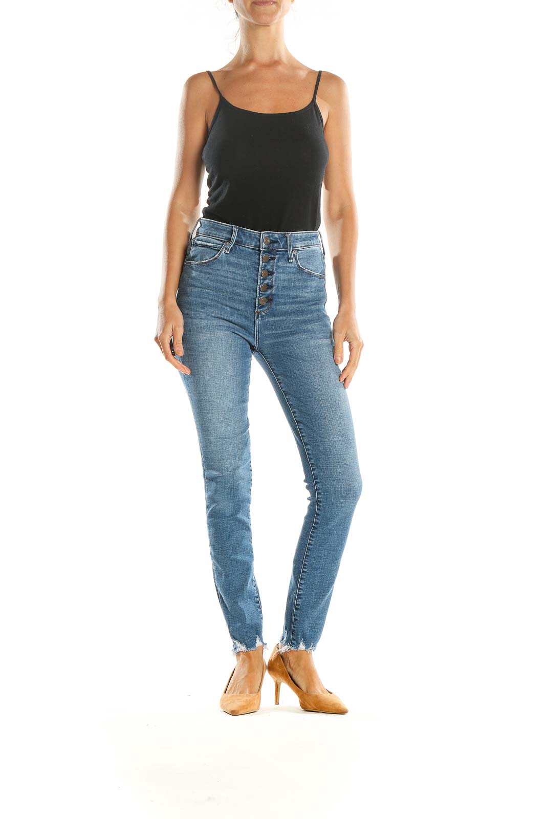 Blue High Waisted Skinny Jeans