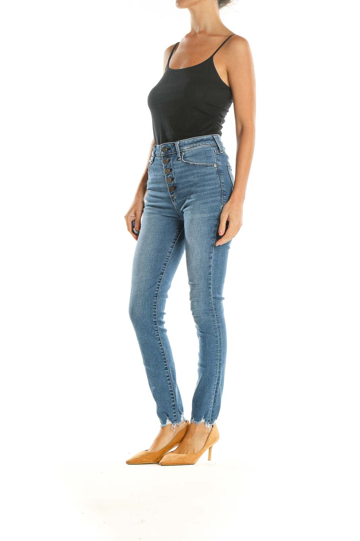 Blue High Waisted Skinny Jeans