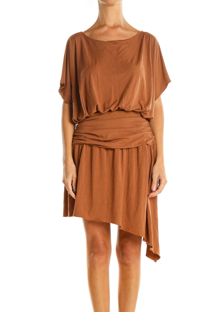 Brown Day Fit & Flare Dress