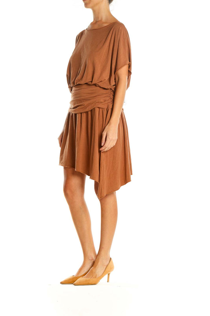 Brown Day Fit & Flare Dress