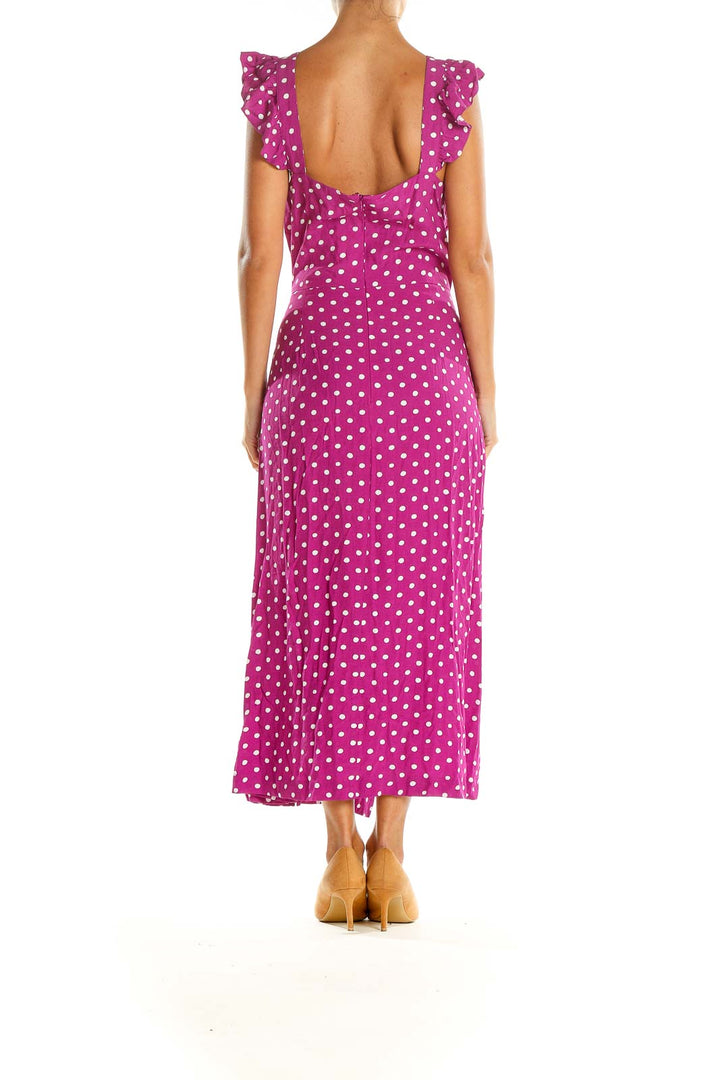 Pink Polka Dot Column Dress