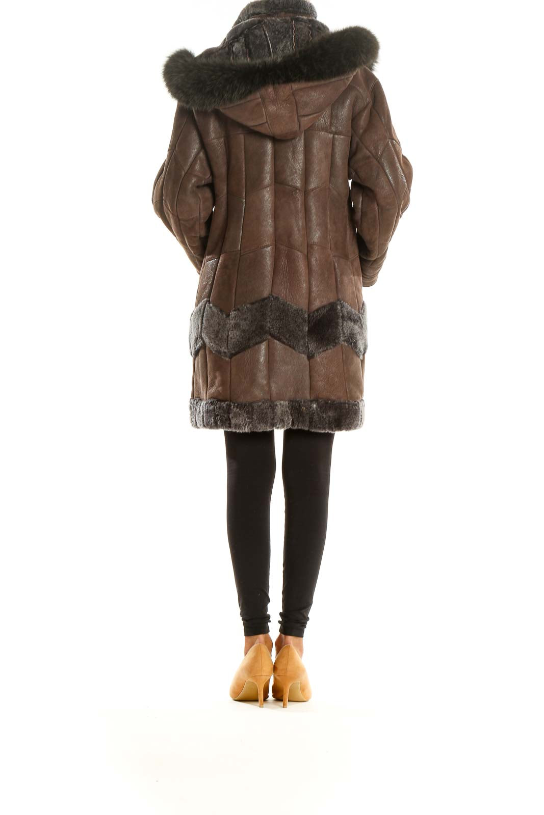 Brown Fur Retro Coat