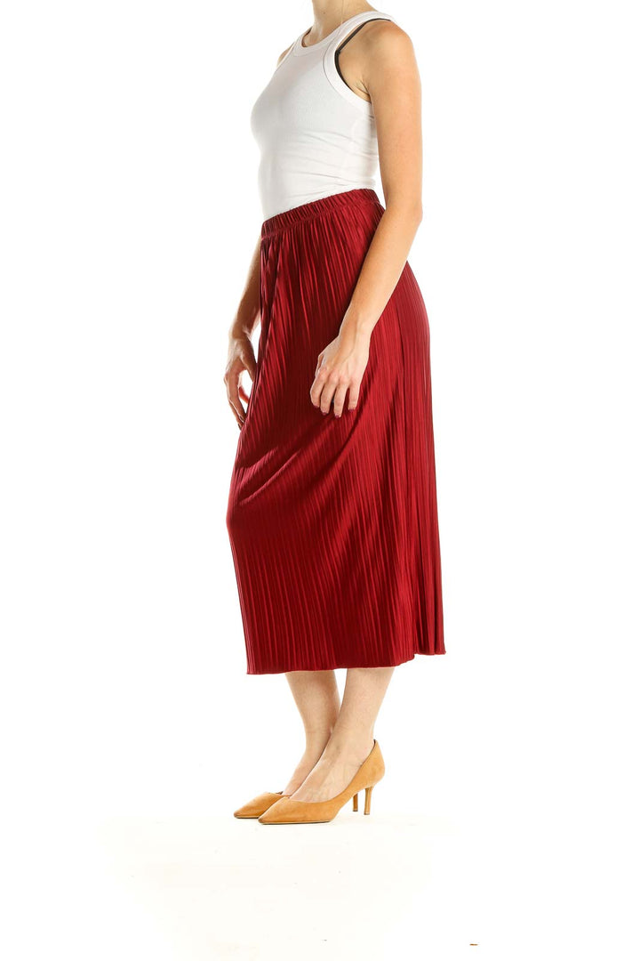 Red Brunch Pencil Skirt