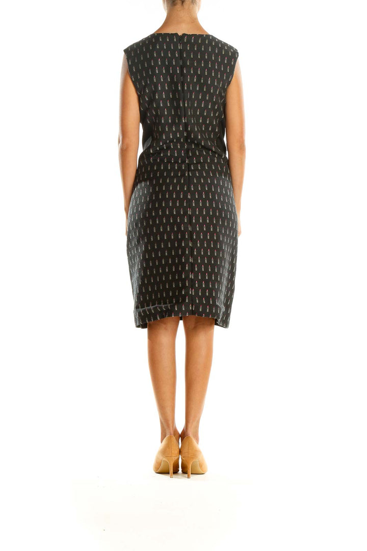 Gray Printed Sheath Dress