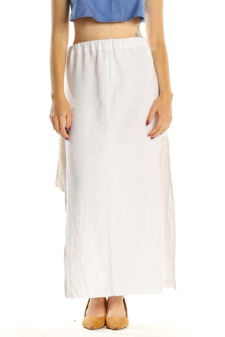 Reworked: Cannes Skirt - 100% Linen skirt or beach cover up made from linen pants