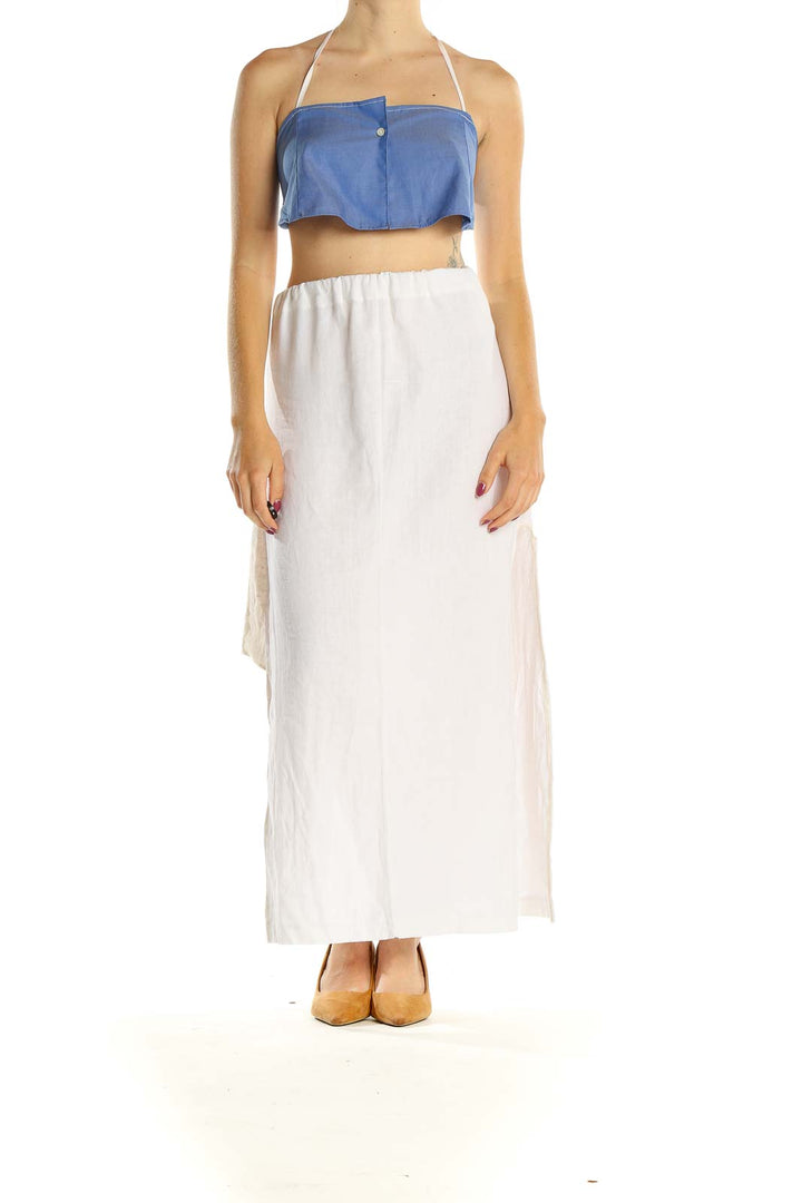 Reworked: Cannes Skirt - 100% Linen skirt or beach cover up made from linen pants