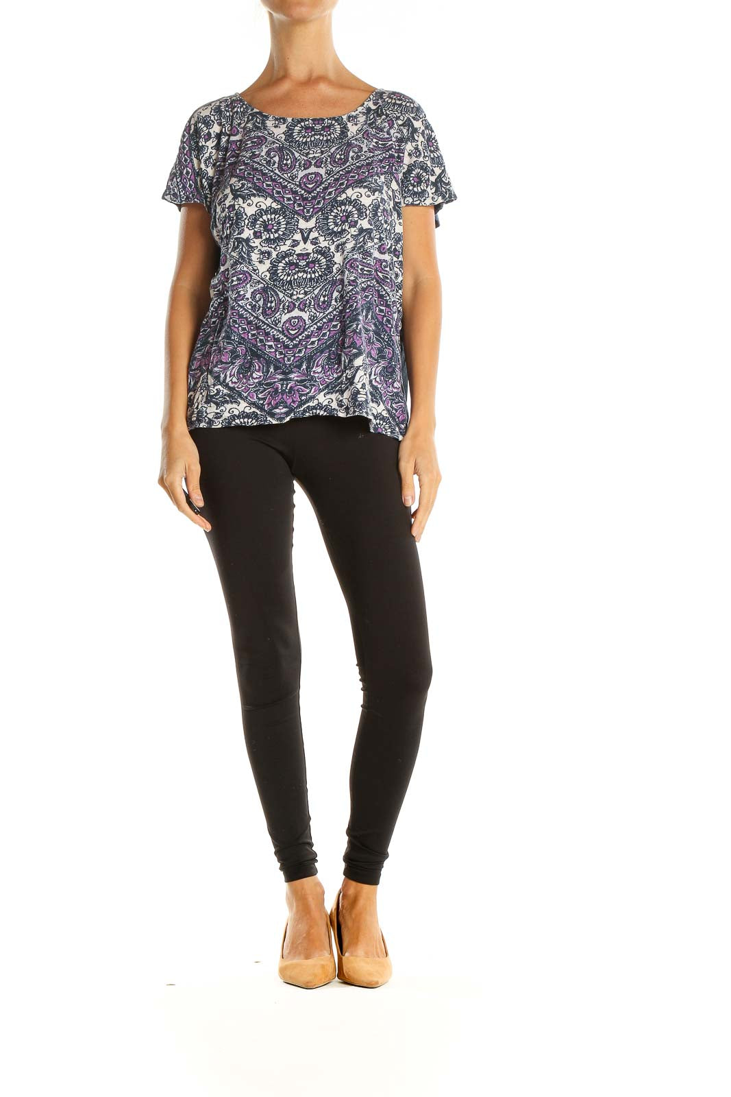 Purple Paisley Bohemian T-Shirt