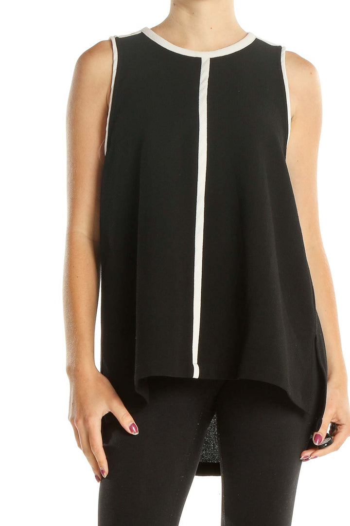 Black Colorblock All Day Wear Blouse