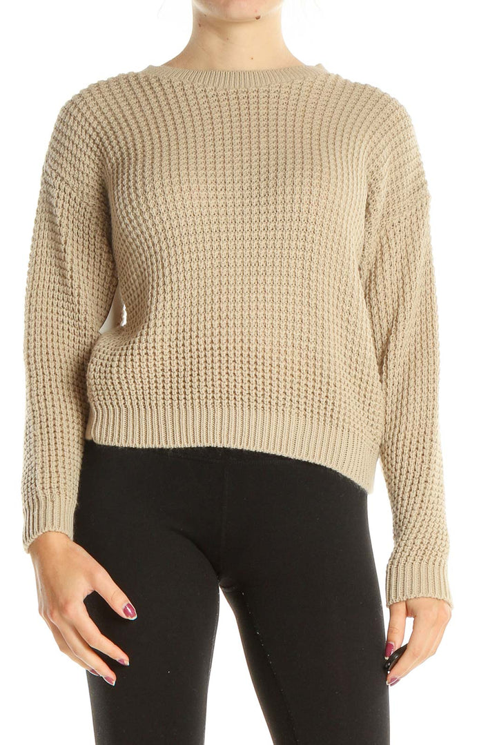 Beige Casual Sweater