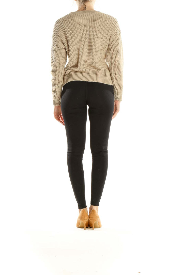 Beige Casual Sweater