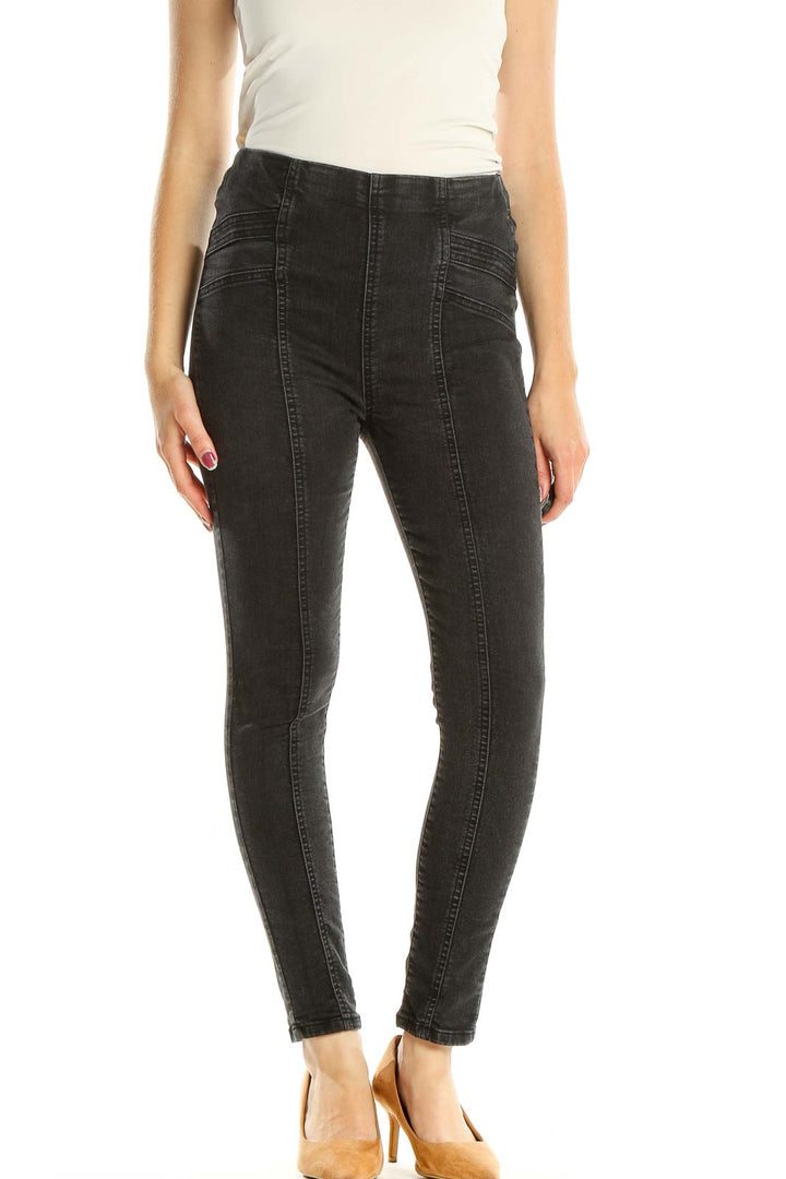 Black Gray Skinny Jeans