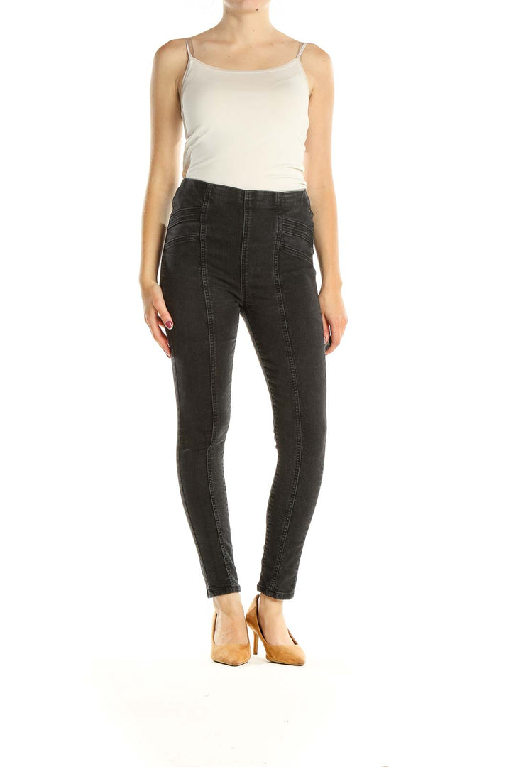 Black Gray Skinny Jeans