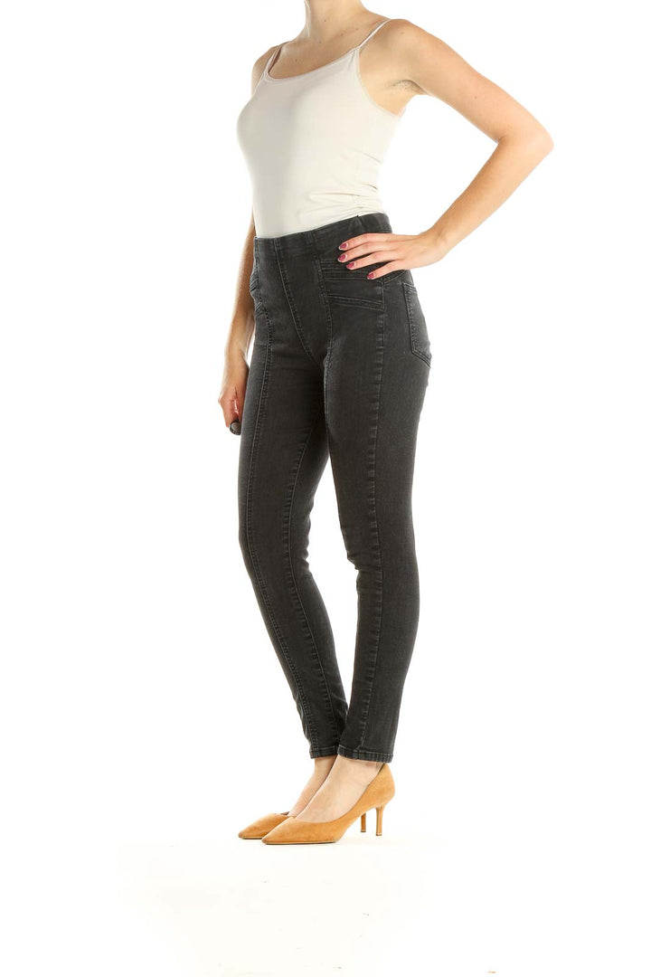 Black Gray Skinny Jeans