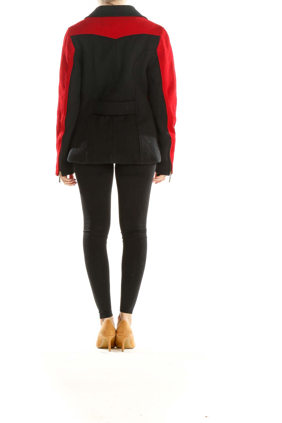 Red Black Colorblock Jacket