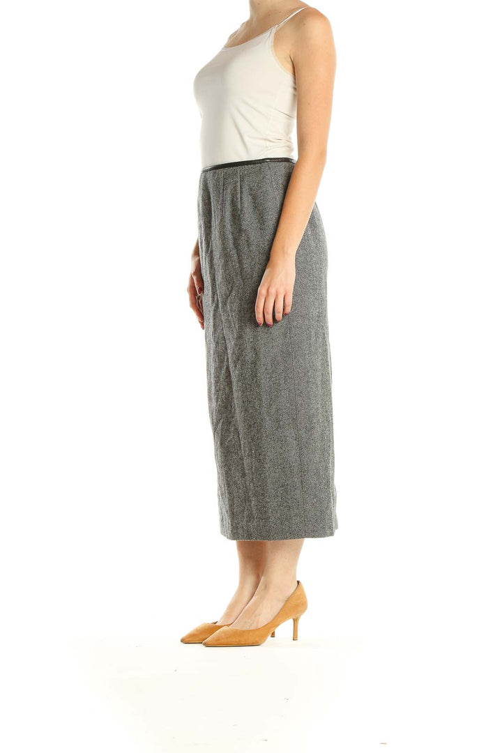 Gray Work Pencil Skirt