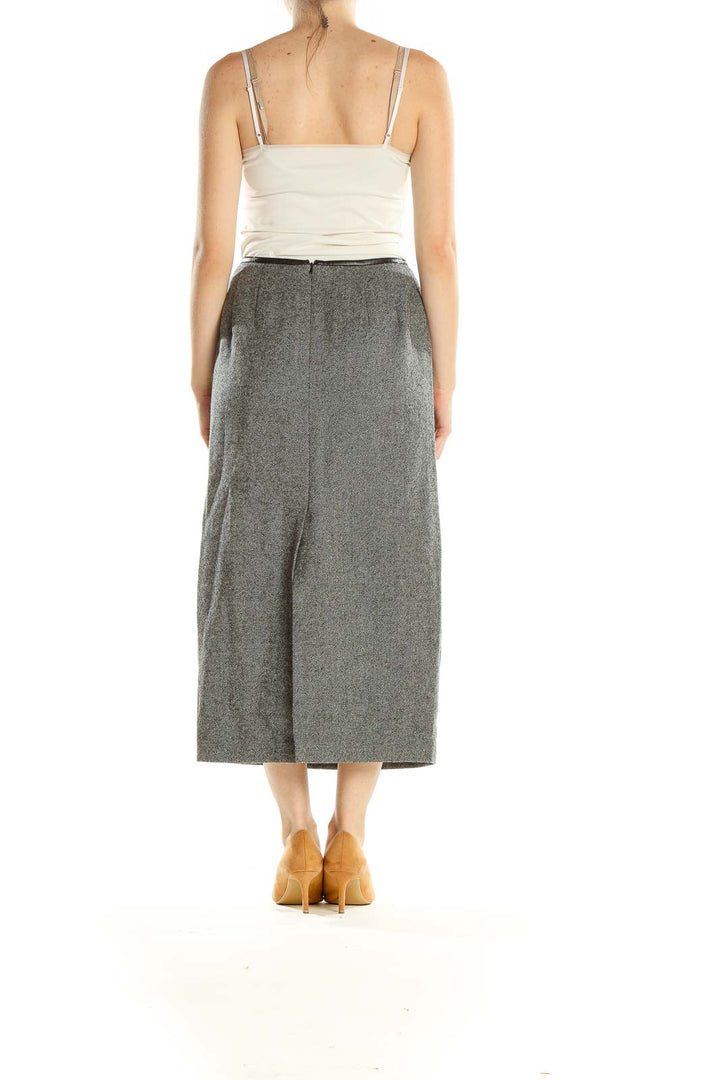 Gray Work Pencil Skirt