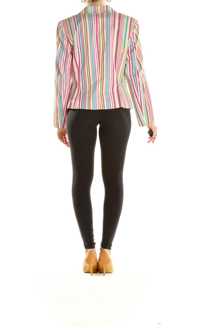 Multicolor Striped Retro Blazer