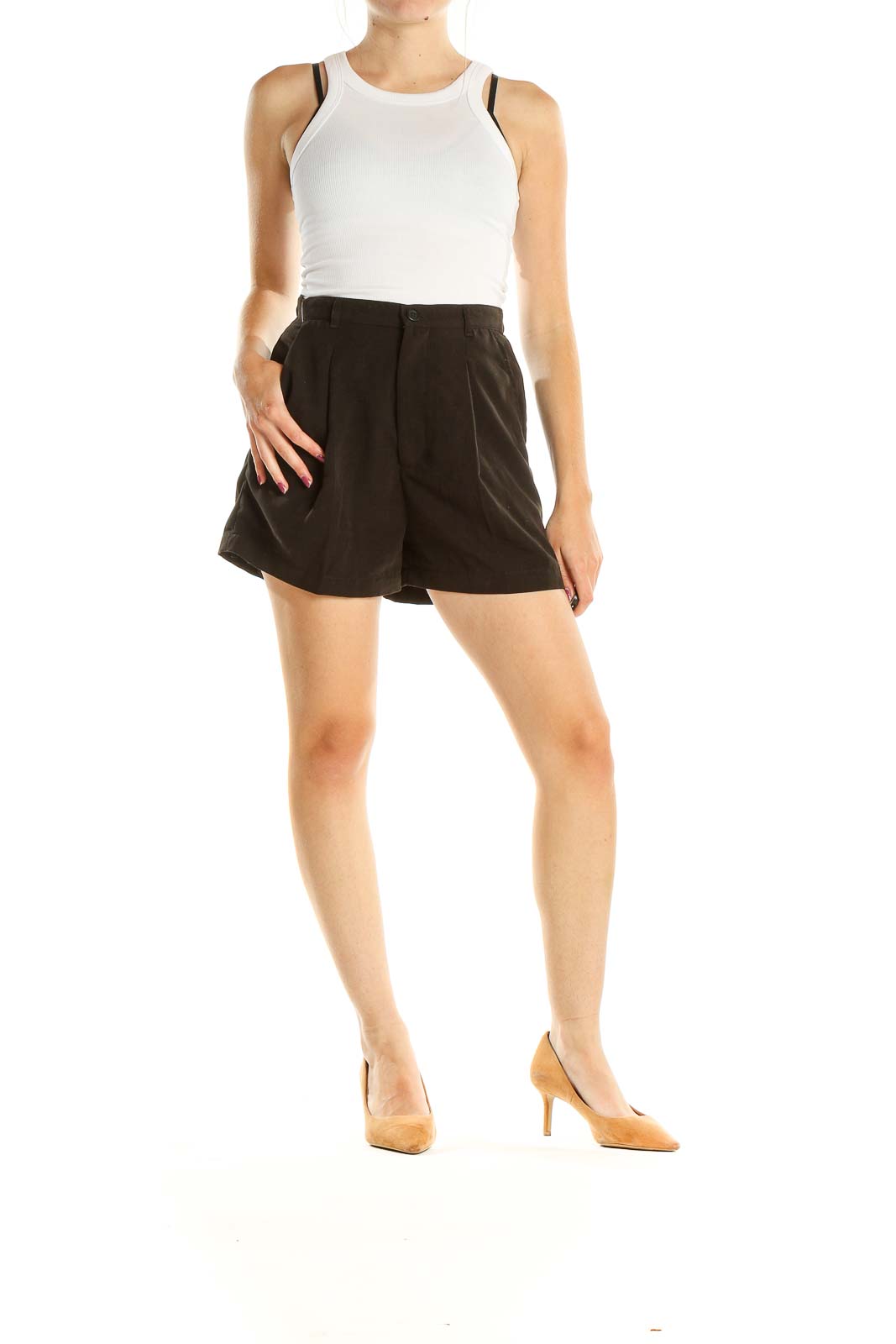 Black Chic Casual Shorts