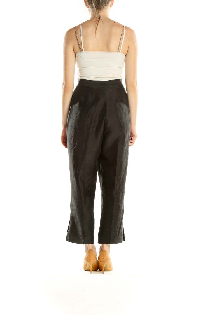 Black Silk Classic Trousers