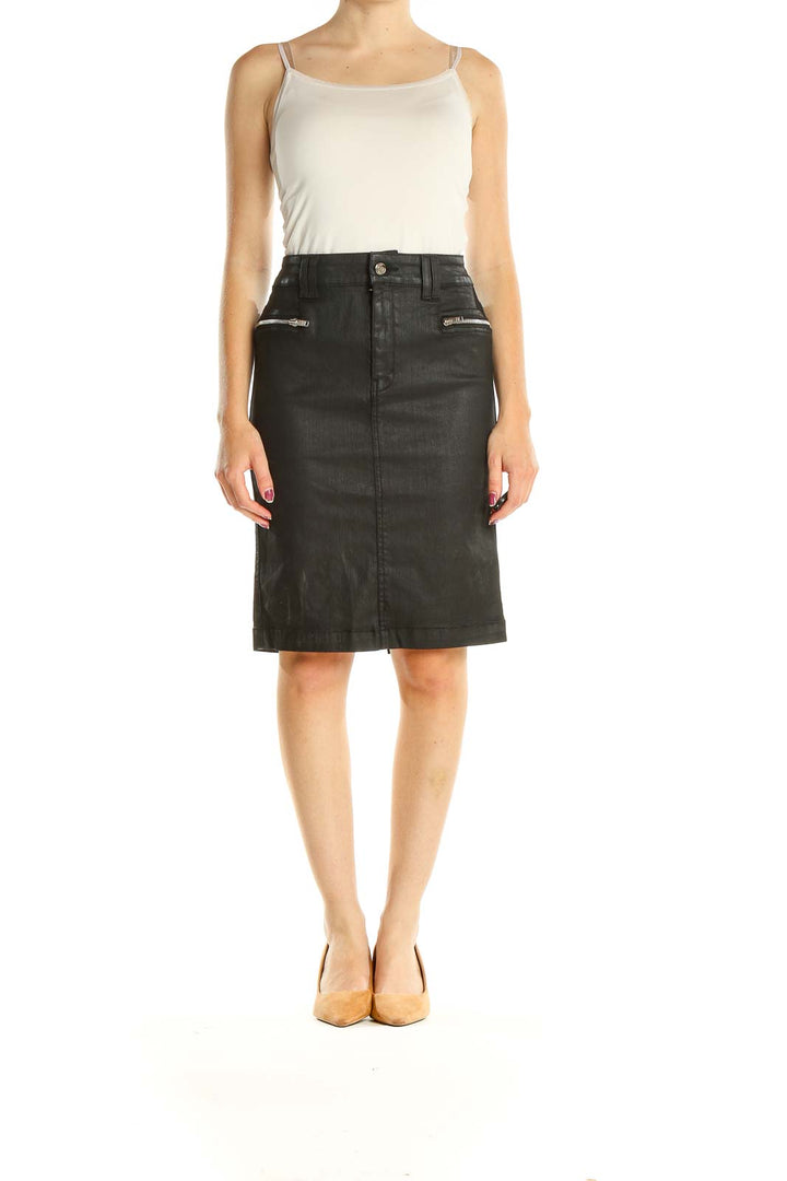 Black Classic Pencil Skirt