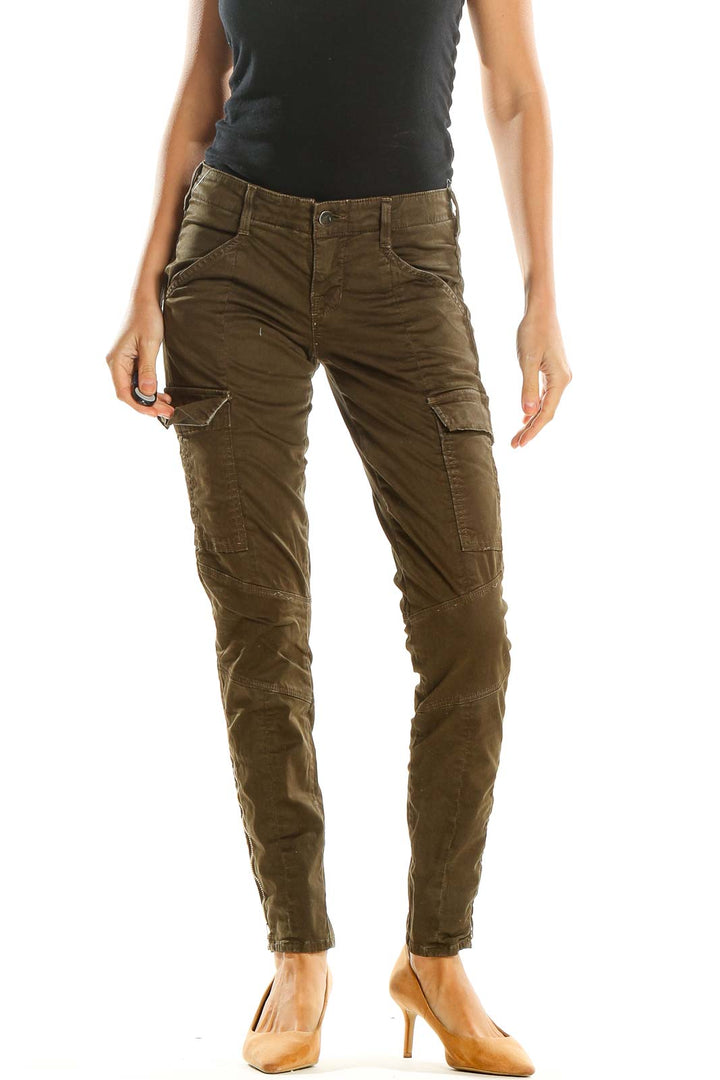 Brown Cargo Skinny Jeans