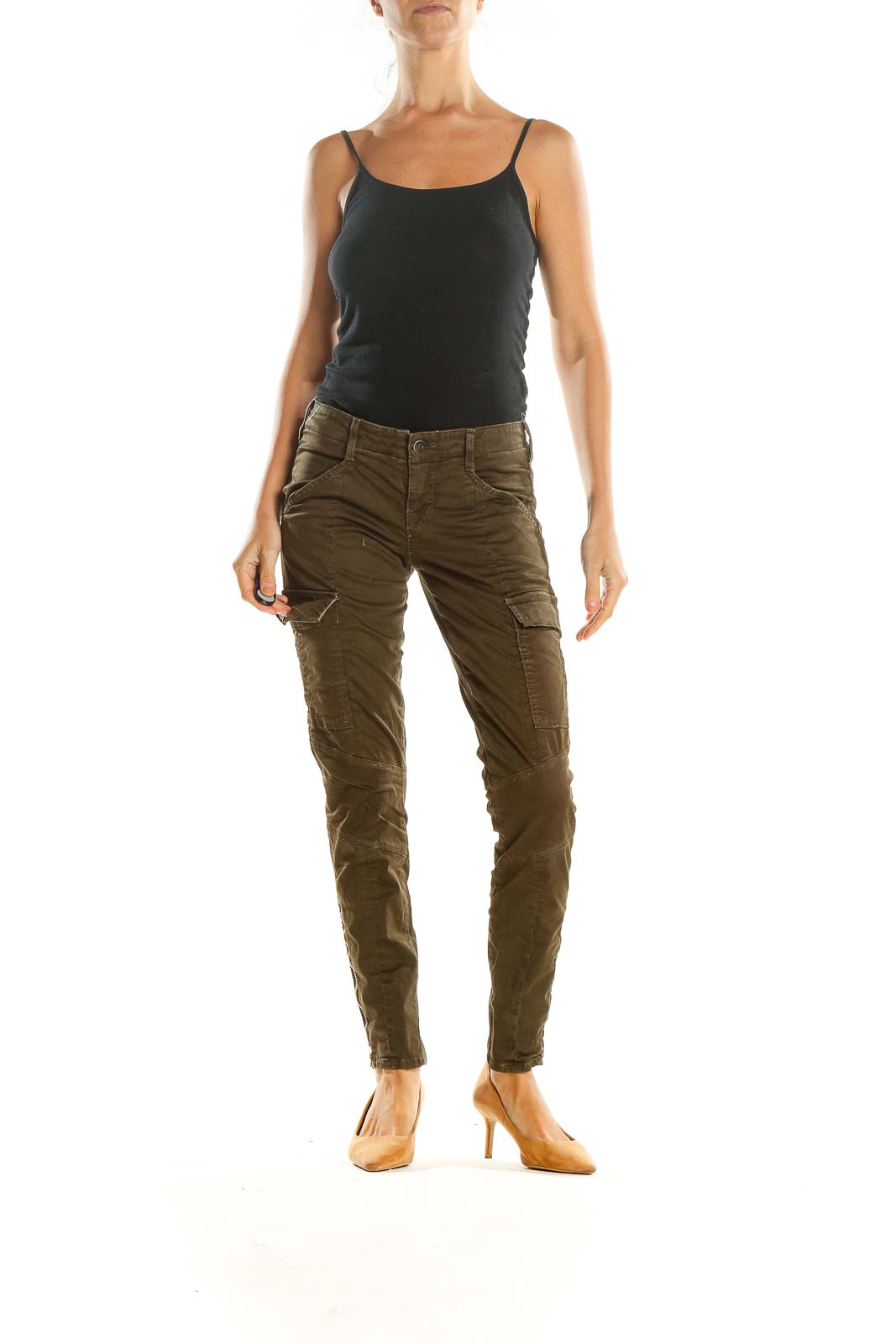 Brown Cargo Skinny Jeans