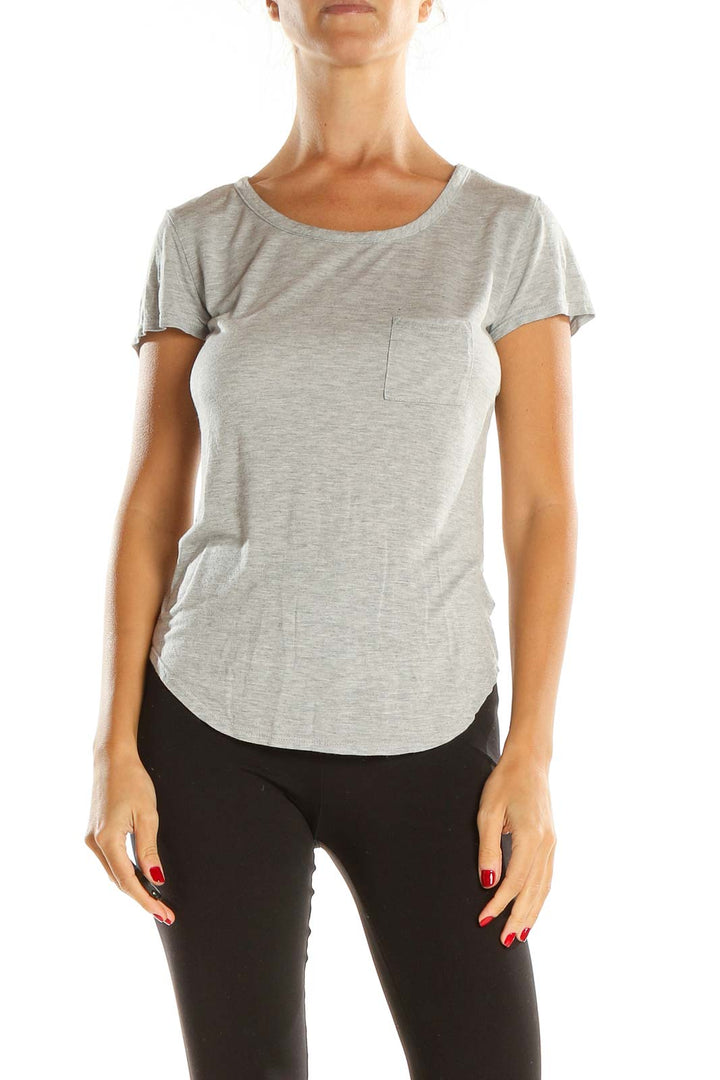 Gray Casual T-Shirt