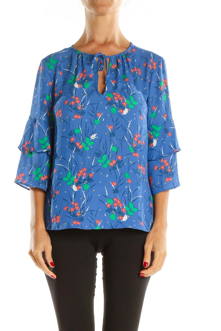 Blue Printed Chic Blouse