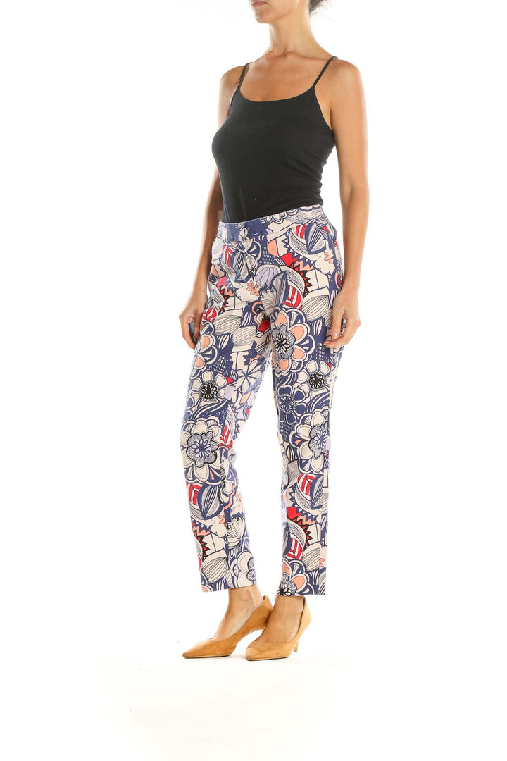 Multicolor Printed Chic Trousers